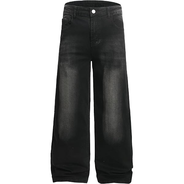 Jeans for Men Fashion Y2k Gradient Color Straight Wide Leg Denim